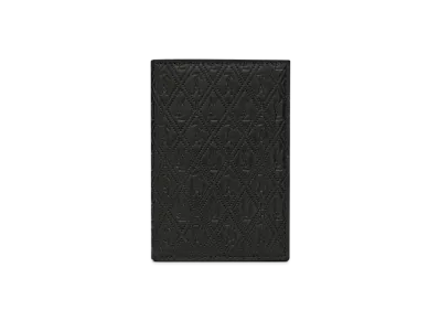 SAINT LAURENT Le Monogramme All Over Credit Card Wallet In Embossed Smooth Leather "Black"