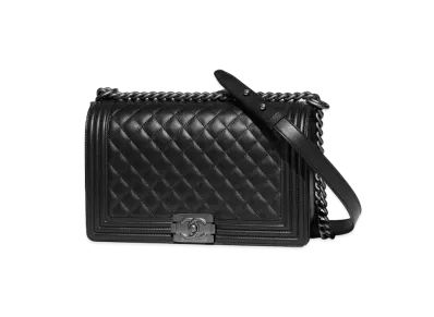 CHANEL Boy Chanel Large Hand Bag Calfskin "Black"