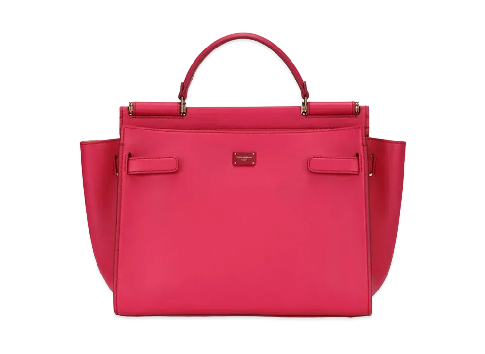 Dolce&Gabbana Sicily 62 Soft Bag Large Tahiti Calfskin "Fuchsia"