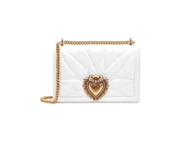 Dolce&Gabbana Division Bag Medium Size Matrassenupa Leather "White"