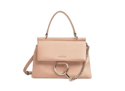 Chloe Small Faye Soft Top Handle Bag In Supple Lambskin "Beige"