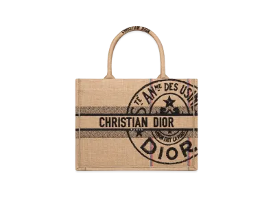 Dior Dior Book Tote Medium Bag Dior Union Jute Canvas "Beige"