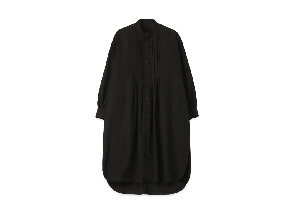 Yohji Yamamoto Y's 100/2 BROAD PIN TUCK BLOUSE "Black"