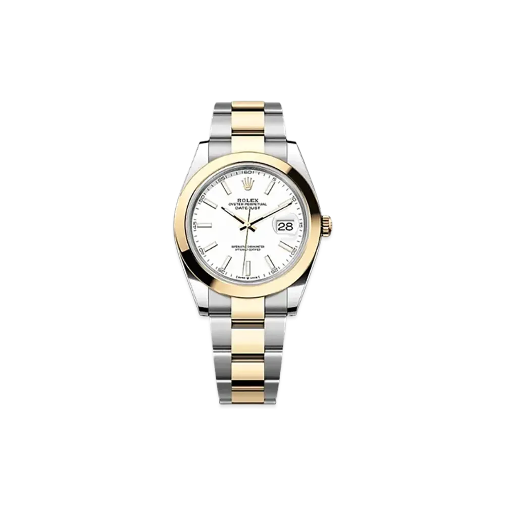 ROLEX Datejust 41 Oystersteel & Yellow Gold "White"