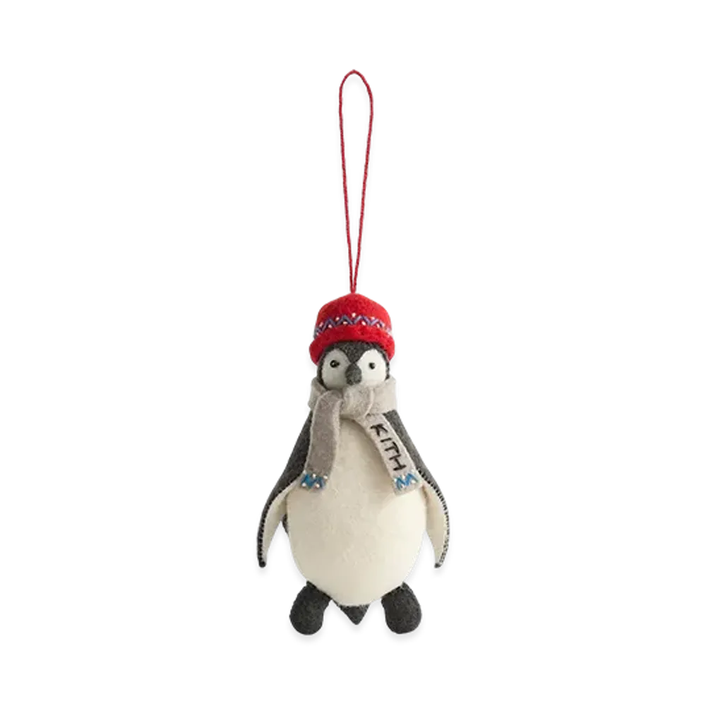 Kithmas for Craftspring Penguin Ornament "Grey/Red"