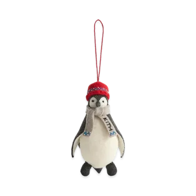 Kithmas for Craftspring Penguin Ornament "Grey/Red"