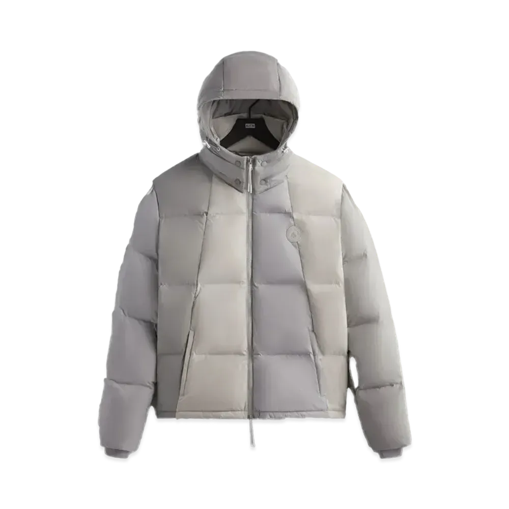 Kith Color-Blocked Wrinkle Nylon Midi Puffer "Rocket"