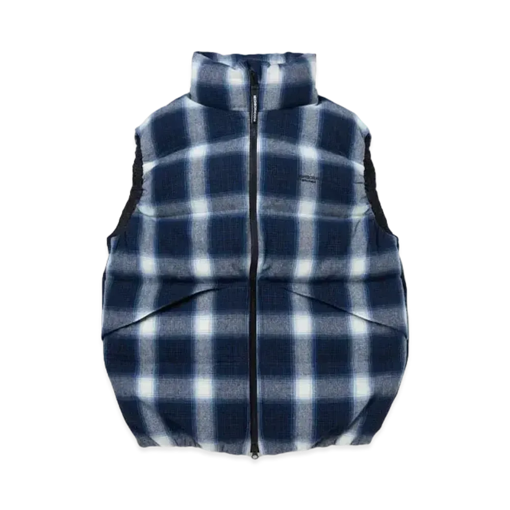 NEIGHBORHOOD x PENDLETON Down Vest . WO "Blue"