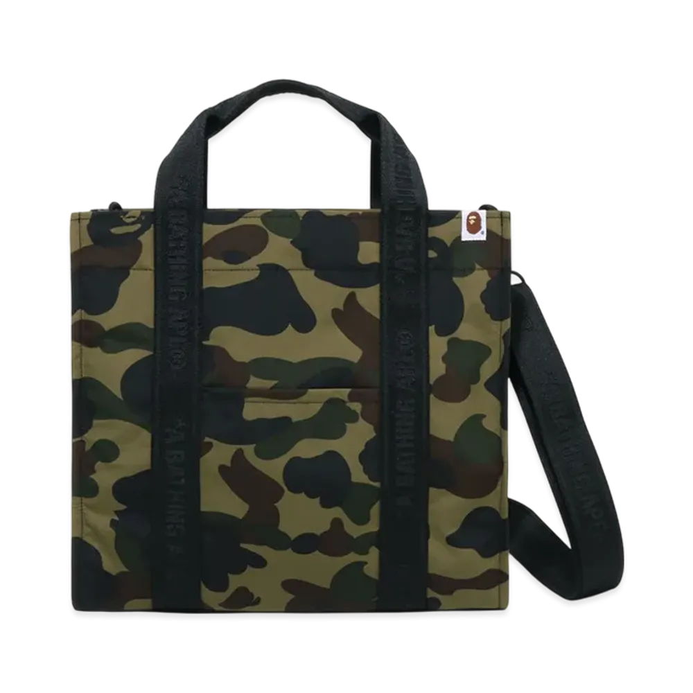 A BATHING APE 1st Camo Sliding Tote Bag Travel "Green"