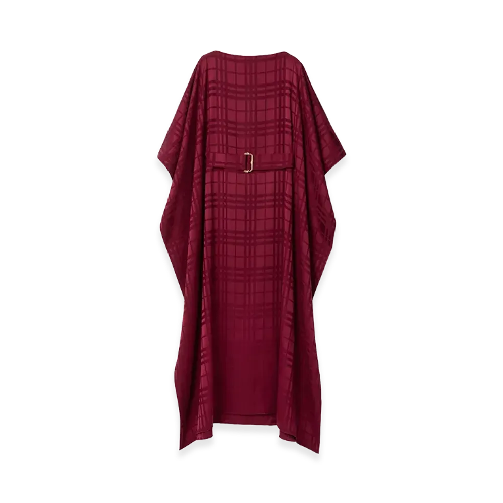 Burberry Women's Check Silk Cape "Ripple Red"