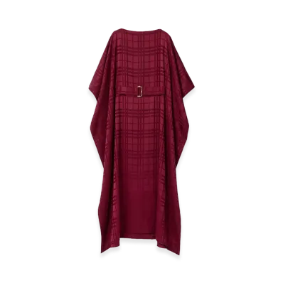 Burberry Women's Check Silk Cape "Ripple Red"