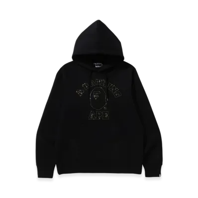 A BATHING APE x Swarovski College Pullover Hoodie "Black"