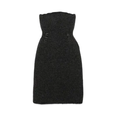 FUMIKA UCHIDA Hand Knitted Bare Dress "Charcoal"