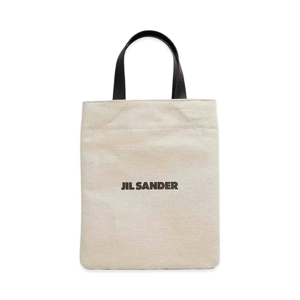 Jil Sander Sand Canvas Shopping Bag "White"