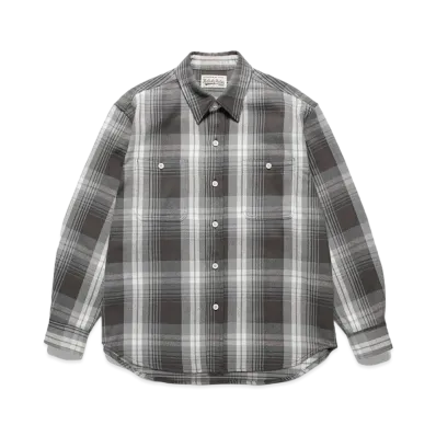 WACKO MARIA Check Flannel Shirt "Gray"