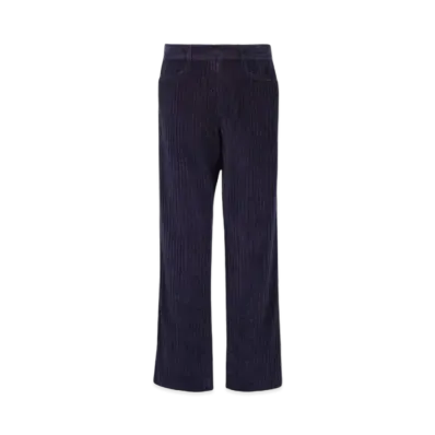 Maison Margiela Corduroy Cropped Trousers "Navy"