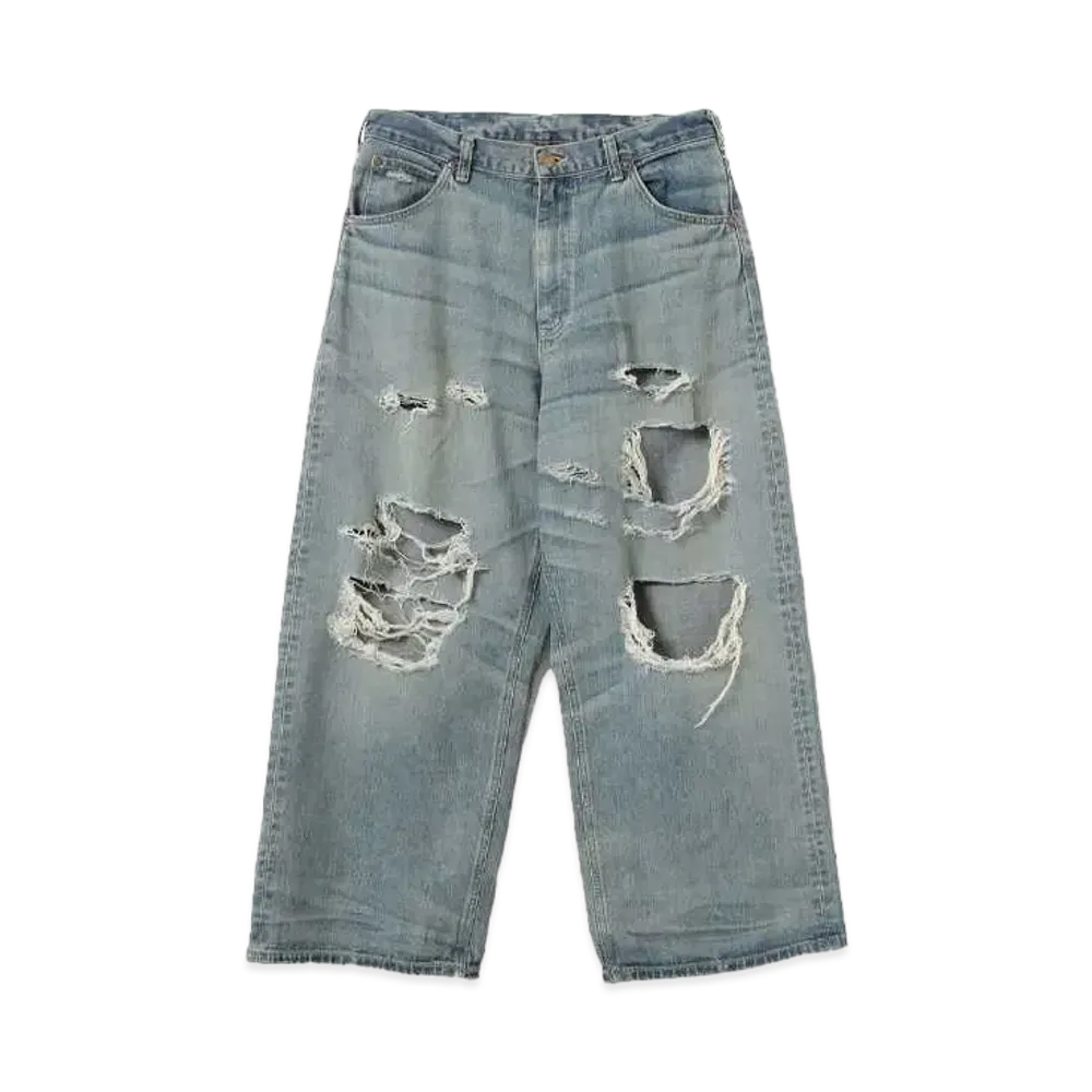 Lee x BEAMS Crush Baggy Denim Pants "Blue"
