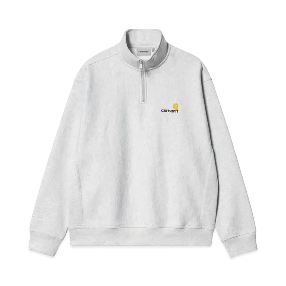 Carhartt WIP Half Zip American Script Sweat "Ash Heather"