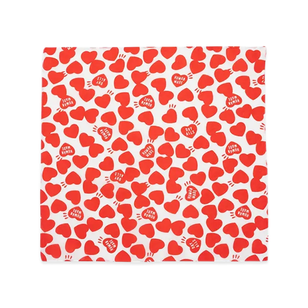 HUMAN MADE Heart Bandana "Red"
