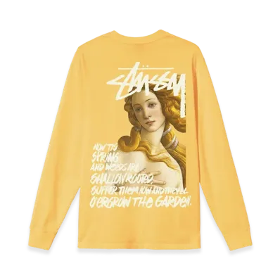 Stussy Spring Weeds Pigment Dyed LS Tee "Yellow"