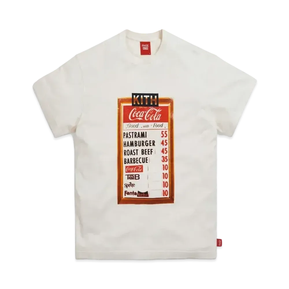 KITH Coca-Cola Menu Vintage Tee "Ivory"