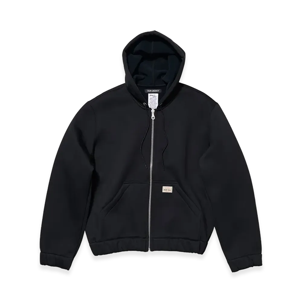 OUR LEGACY Work Shop x Stussy Zip Hood "Black Scuba"