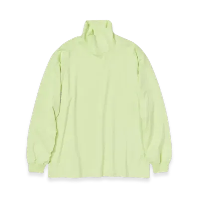 AURALEE Luster Plaiting Hi Neck L/S T-Shirt "Lime Yellow"