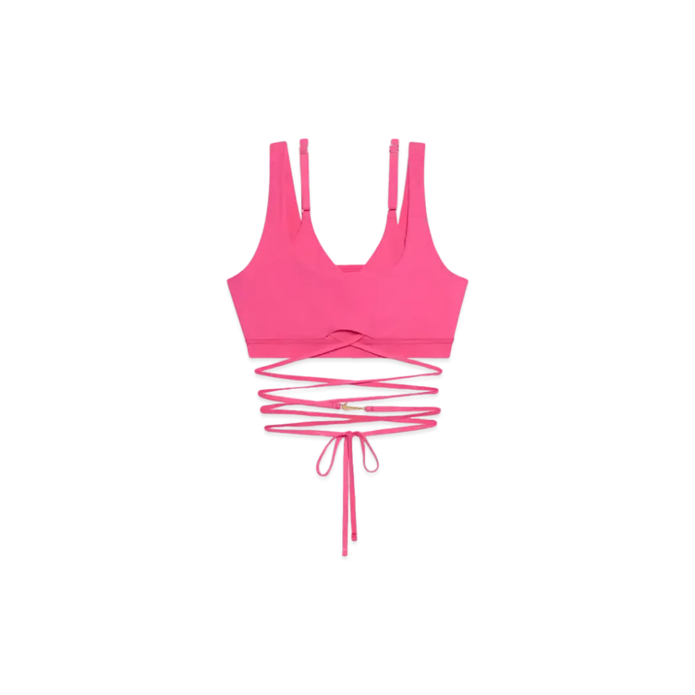 Nike x JACQUEMUS Double Sports Bra "Dark Pink"