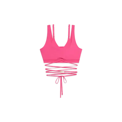 Nike x JACQUEMUS Double Sports Bra "Dark Pink"
