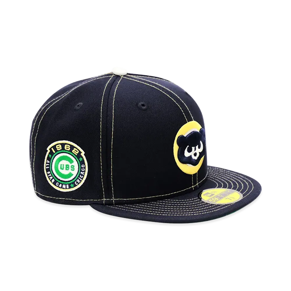 NEW ERA x THE CAP 59Fifty Old Stitch Chicago Cubs "Navy"