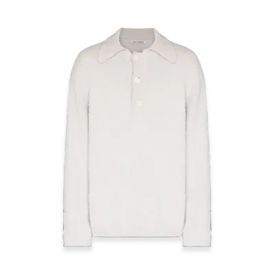 OUR LEGACY Big Piquet Knitted Polo Sweater "Lavender"