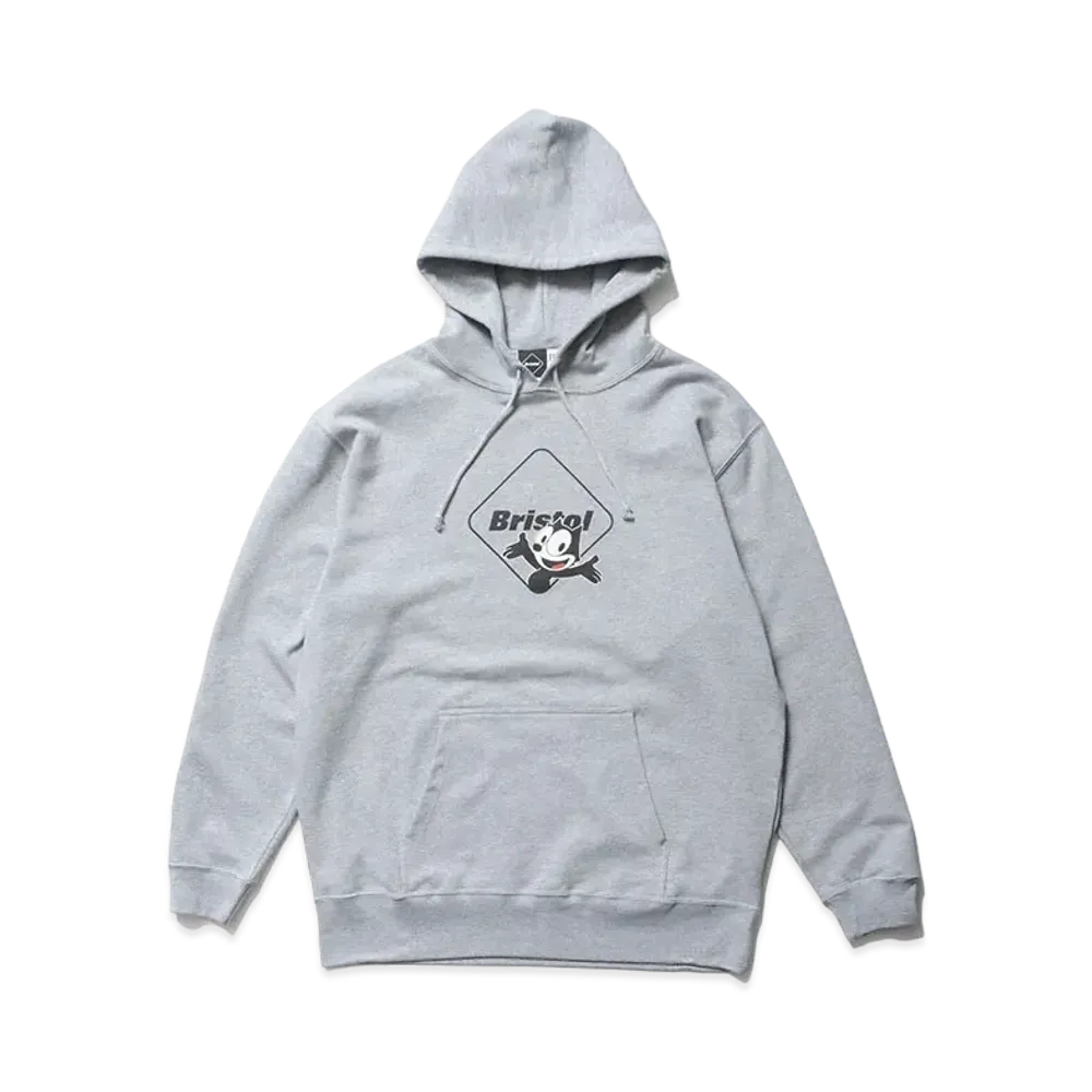 F.C.REAL BRISTOL Felix The Cat Supporter Sweat Hoodie "Gray"