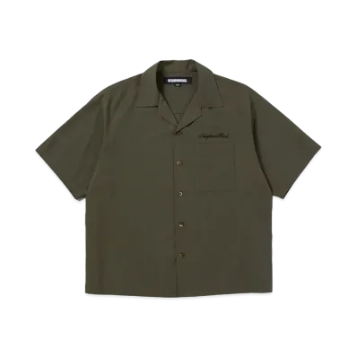 NEIGHBORHOOD Solid-Color Hawaiian Shirt SS "Olive Drab"