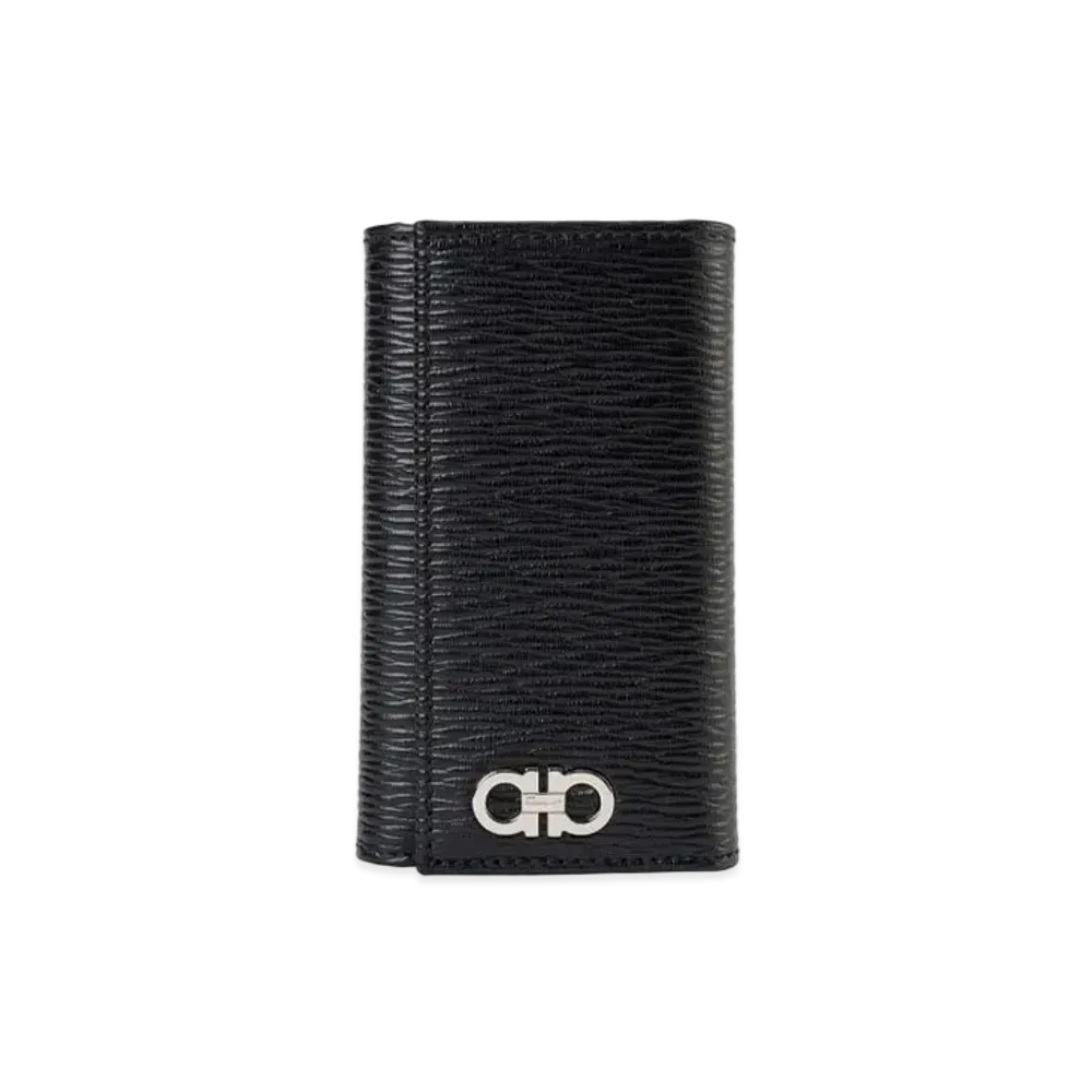 Salvatore Ferragamo Key Case "Black/Fjord Blue"