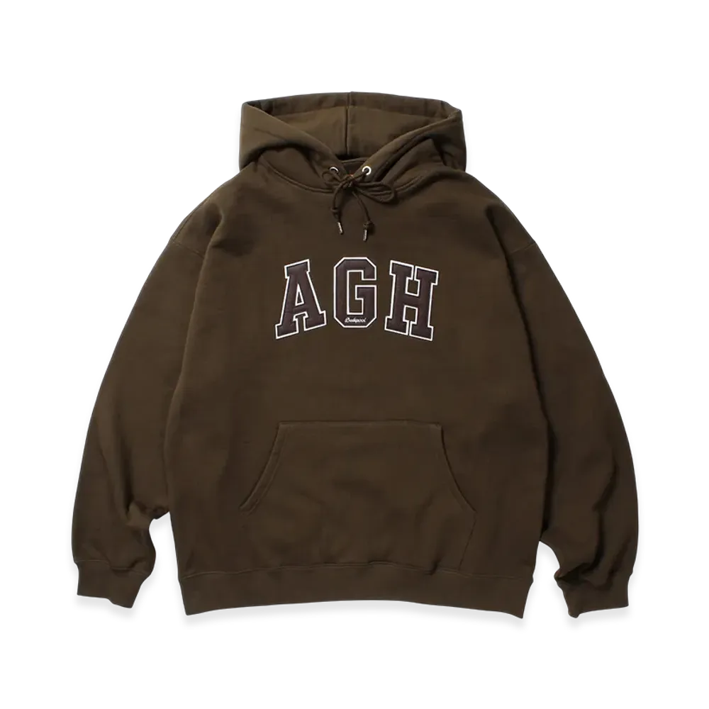 APHRODITEGANG Agh Patch Hooded Sweat Shirt "Brown"