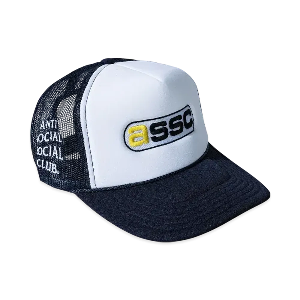 ANTI SOCIAL SOCIAL CLUB Race Logo Trucker Hat "White/Navy"