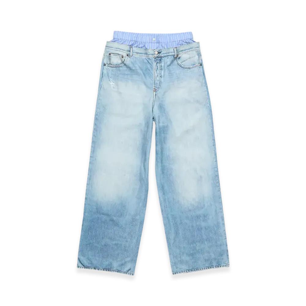 Acne Studios Printed Trousers "Light Blue"