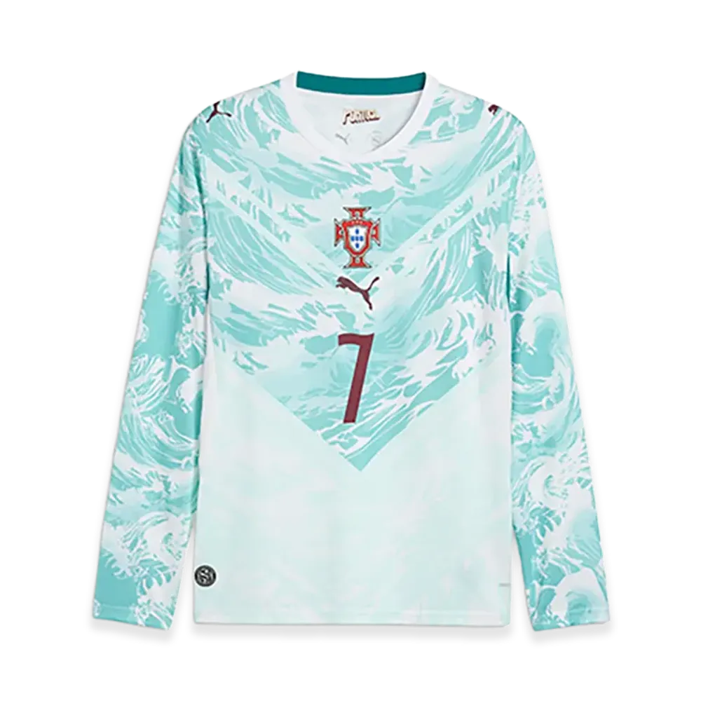 PUMA Soccer 2026 Portugal Away Long Sleeve Jersey #7 Ronaldo "PUMA White"