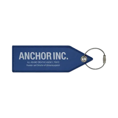 Mercedes Anchor inc. Priority Luggage Tag Keychain "Blue"