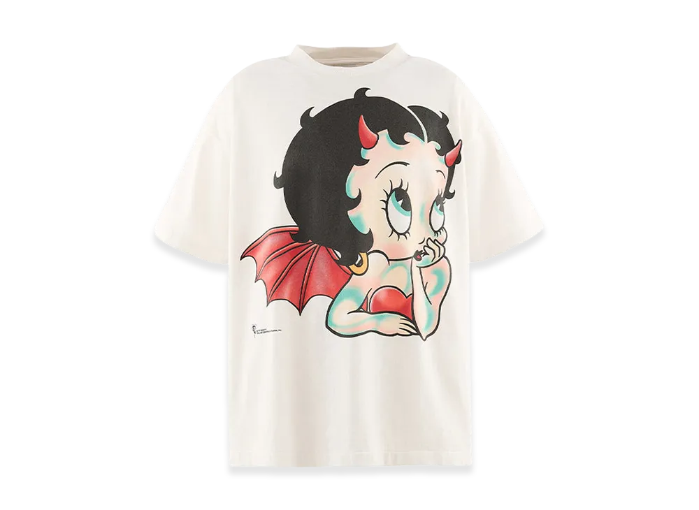 SAINT Mxxxxxx x Betty Boop Bty SS T-Shirt/Devil "White"