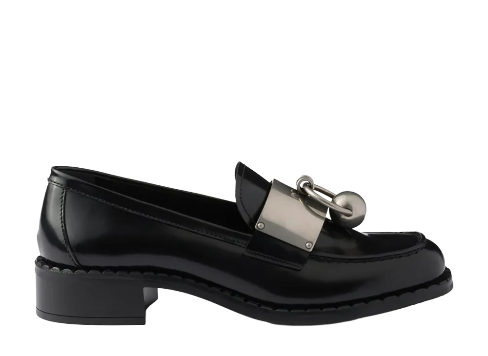 PRADA Women's Piercing Loafers "Black"