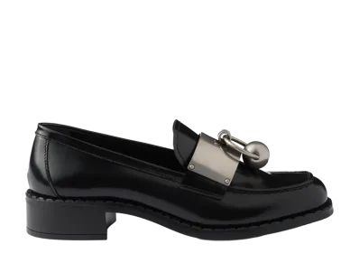 PRADA Women's Piercing Loafers "Black"