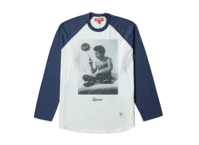 Supreme x Larry Clark Sequin Raglan L/S Top "Navy"