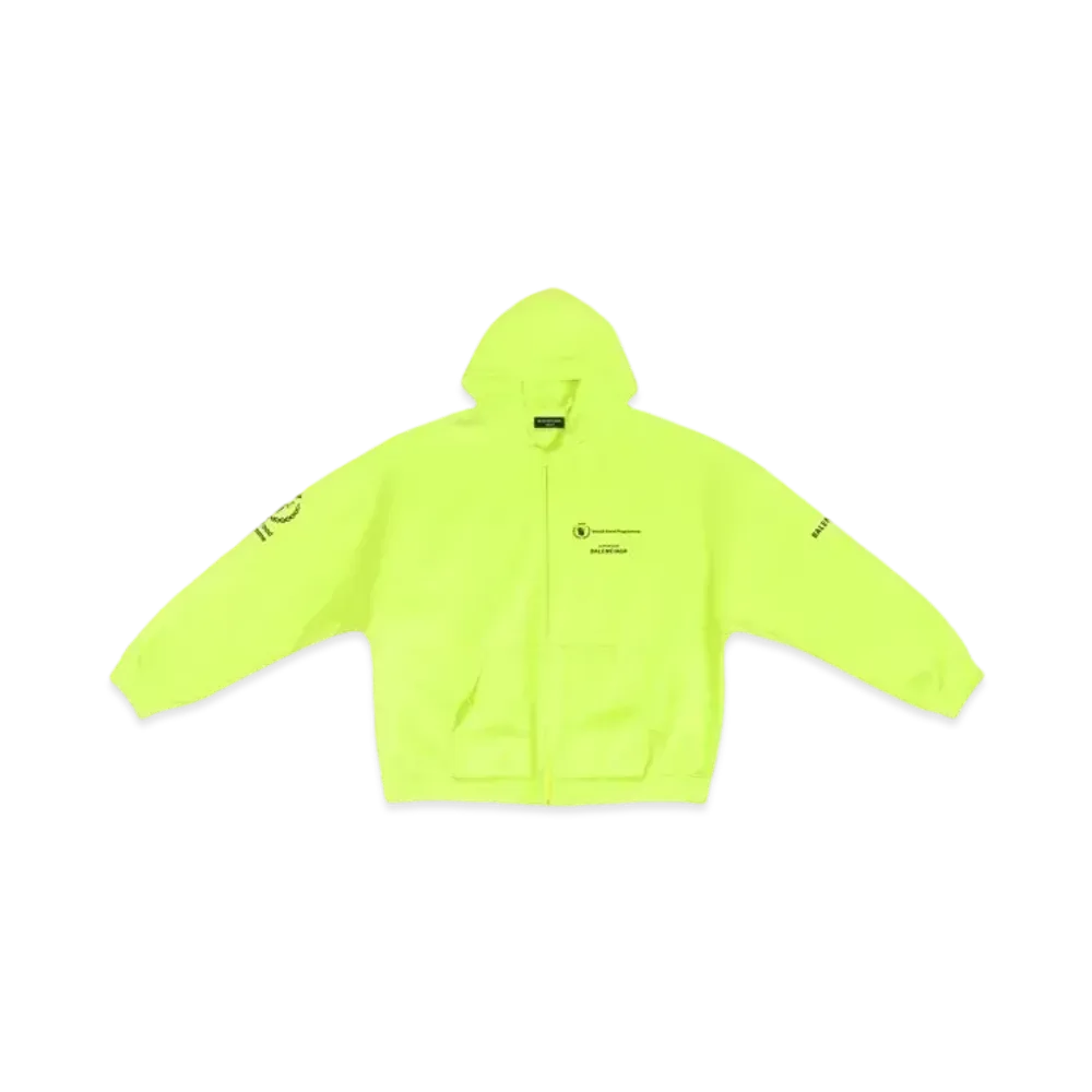 BALENCIAGA Wfp Zip-Up Hoodie Wide Fit "Yellow"
