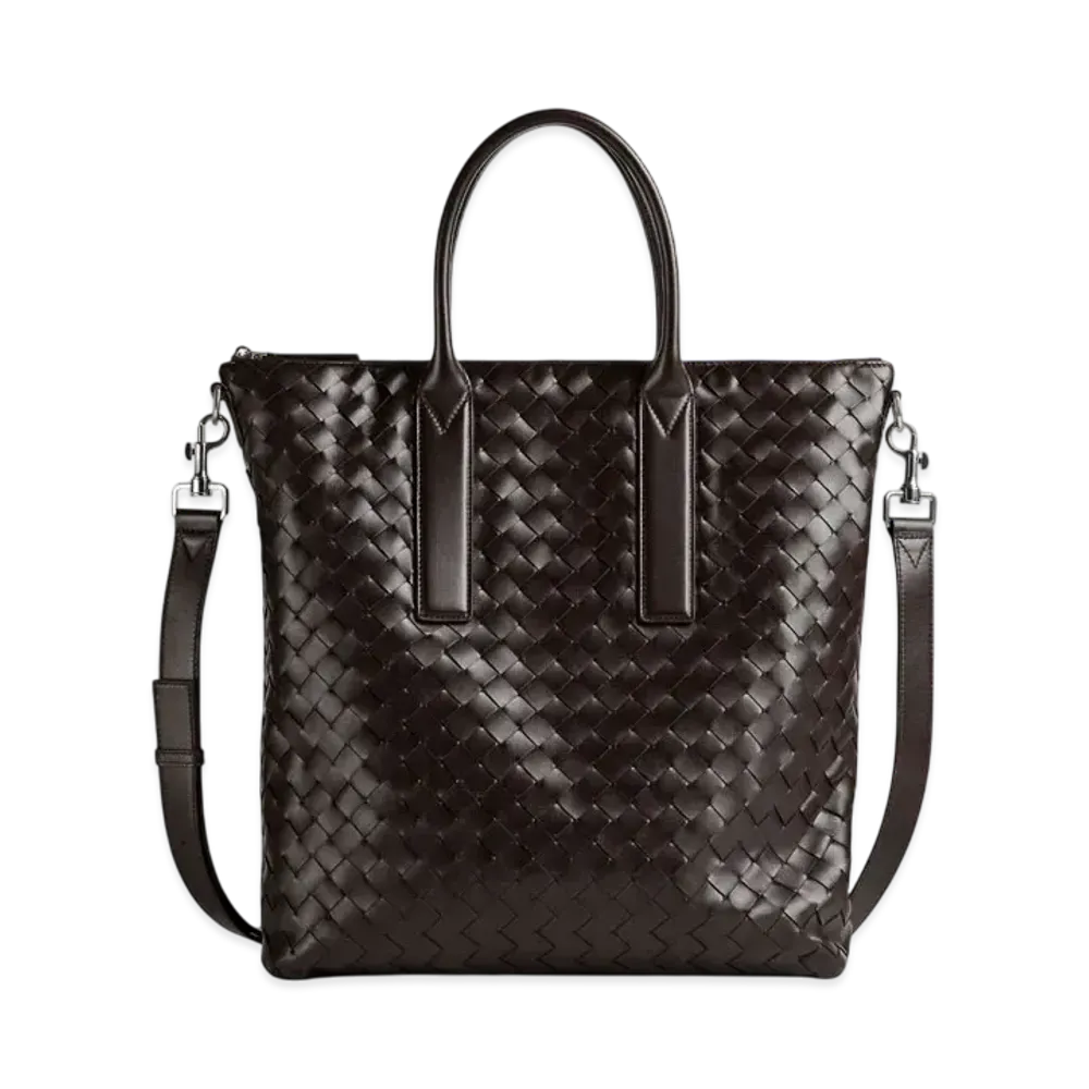 Bottega Veneta Intrecciato Zipped North-South Tote "Fondant"