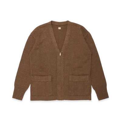 T.T Taiga Takahashi LOT.530 Zip-Up Cardigan "Dark Brown"