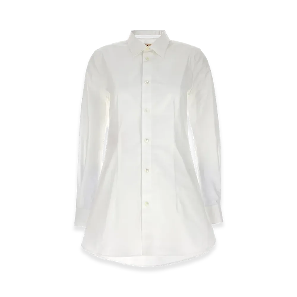 MARNI Women's Cut-Out Collar Shirt "White"