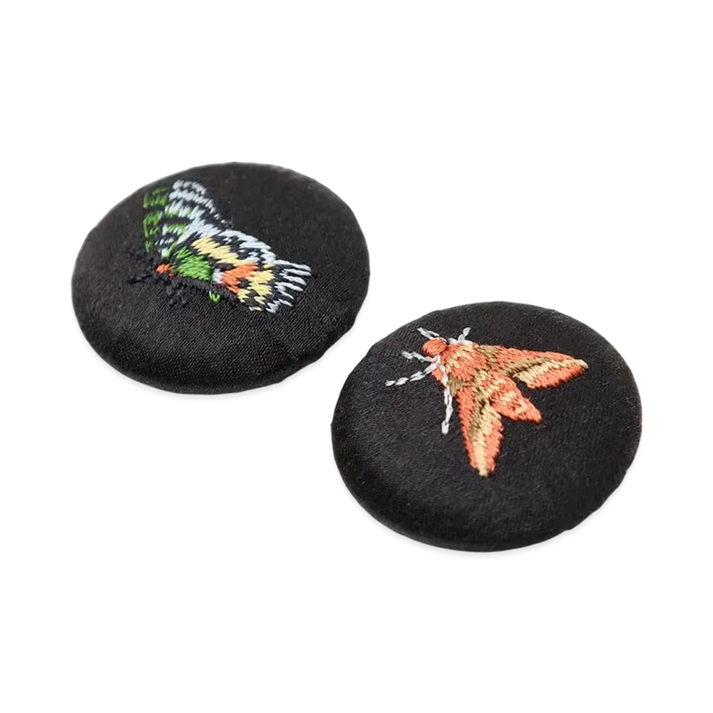 UNDERCOVER Fabric Embroidered Badge Set of 2 "Black"