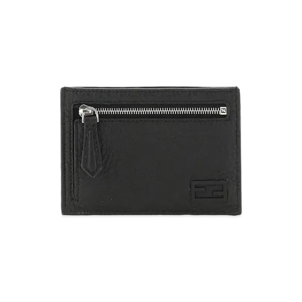 FENDI Card Case Leather Card Case "Black"