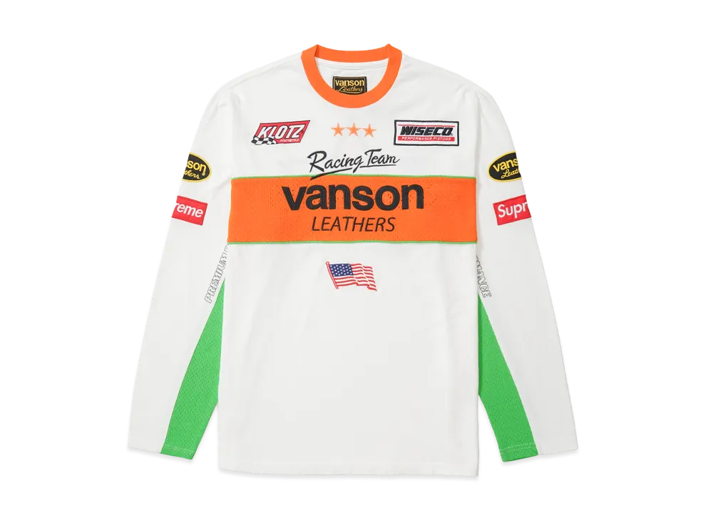 Supreme x Vanson Leathers L/S Top "White"
